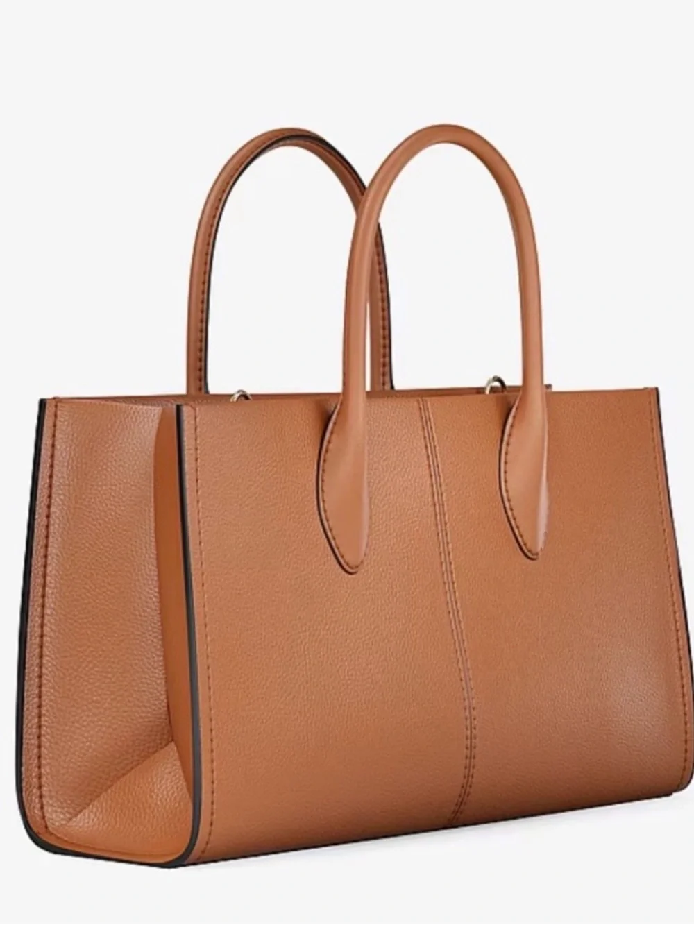 Michael Kors Brown Leather Logo Satchel with Branded Strap